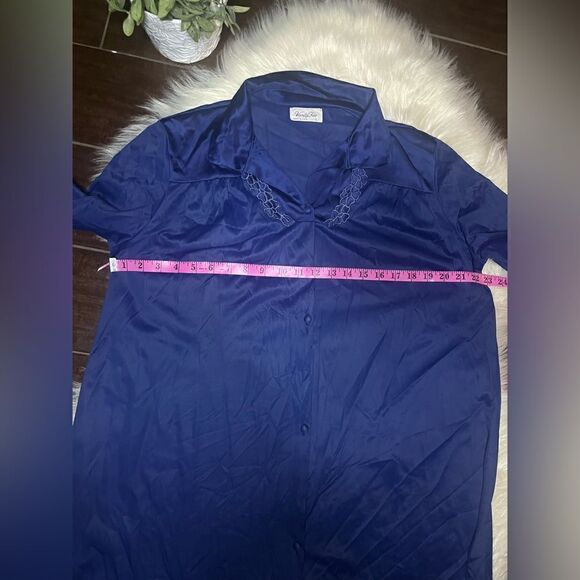 Vanity Fair vintage button down sleep gown sz Large - Picture 4 of 6